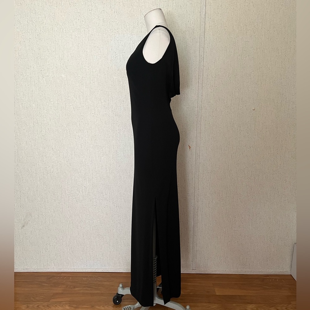 Elegant Black Sleeveless Maxi Dress, RIMINI by Shaw, Size 4P